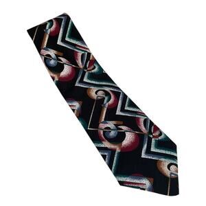 Vintage Tie 90s Surrey Micro Magic Geometric Abstract Pattern Made in USA